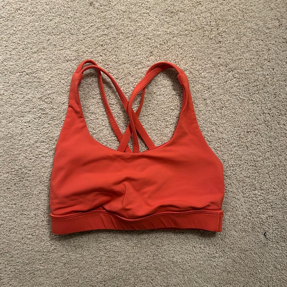 Lululemon Energy Bra Size 2 Color Poppy Coral